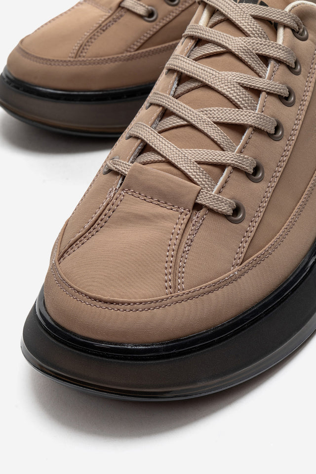 Erkek Bej Bağcıklı Hava Tabanlı Günlük Sneaker Delio