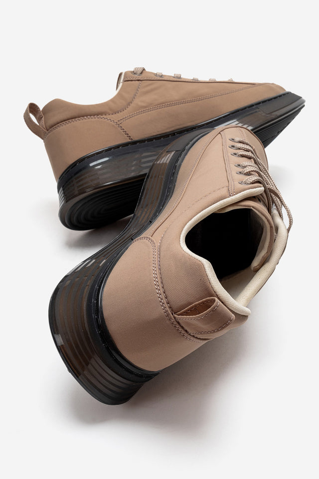 Erkek Bej Bağcıklı Hava Tabanlı Günlük Sneaker Delio