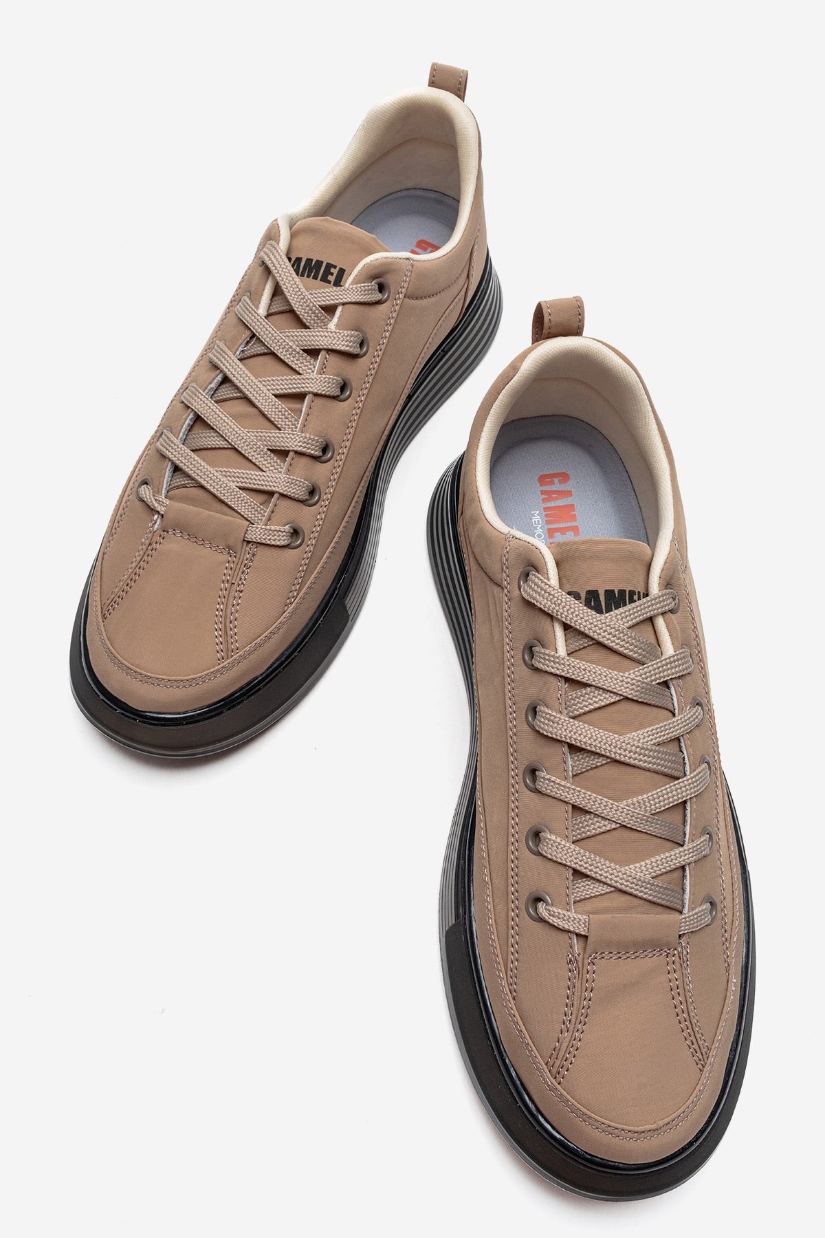 Erkek Bej Bağcıklı Hava Tabanlı Günlük Sneaker Delio