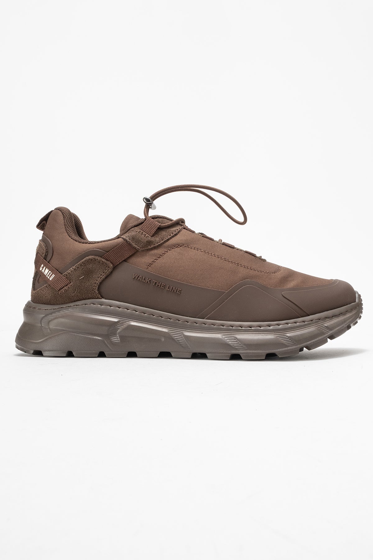 Erkek Kahve Lastik Bağcıklı Hava Tabanlı Sneaker Eusebio