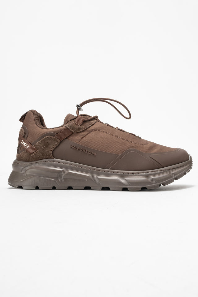 Erkek Kahve Lastik Bağcıklı Hava Tabanlı Sneaker Eusebio