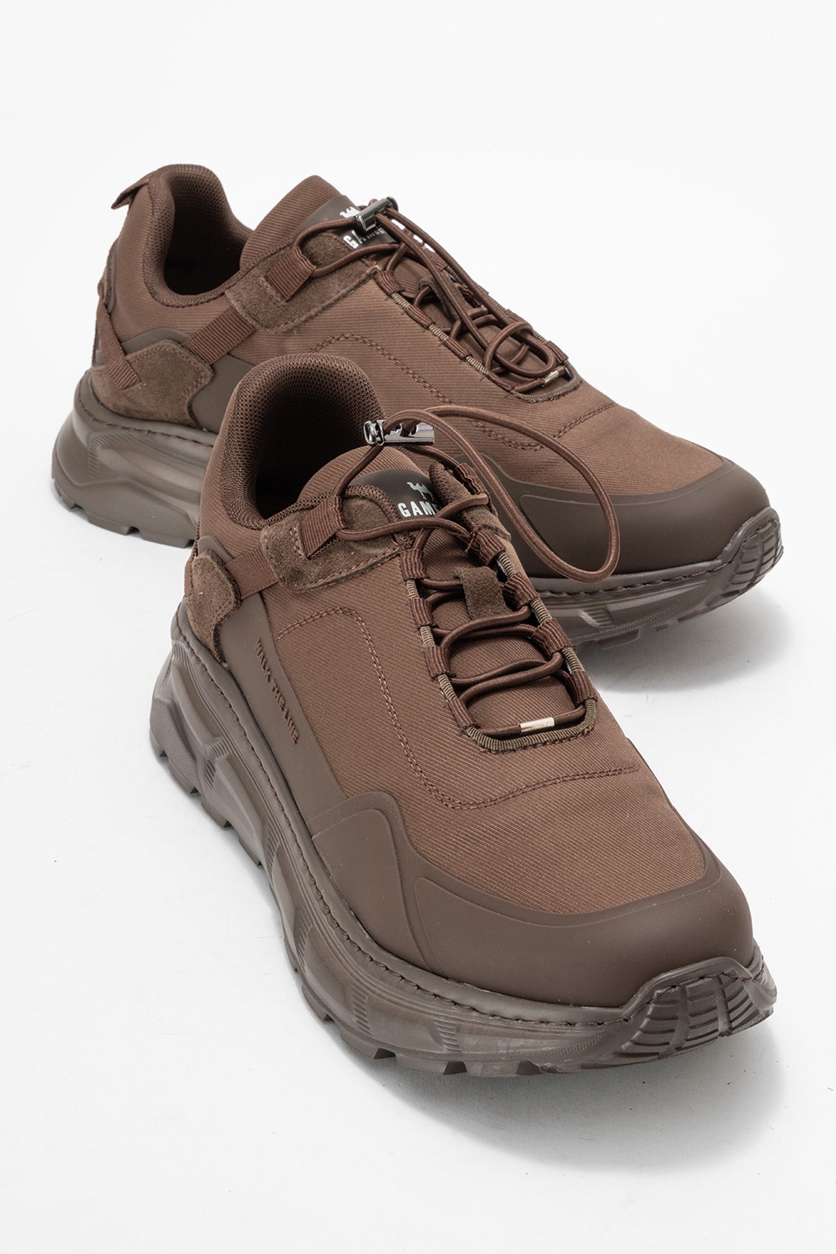 Erkek Kahve Lastik Bağcıklı Hava Tabanlı Sneaker Eusebio