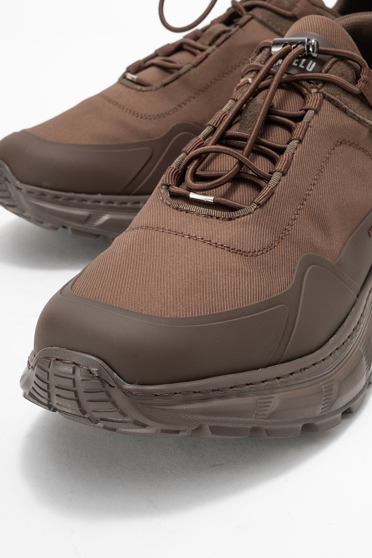 Erkek Kahve Lastik Bağcıklı Hava Tabanlı Sneaker Eusebio