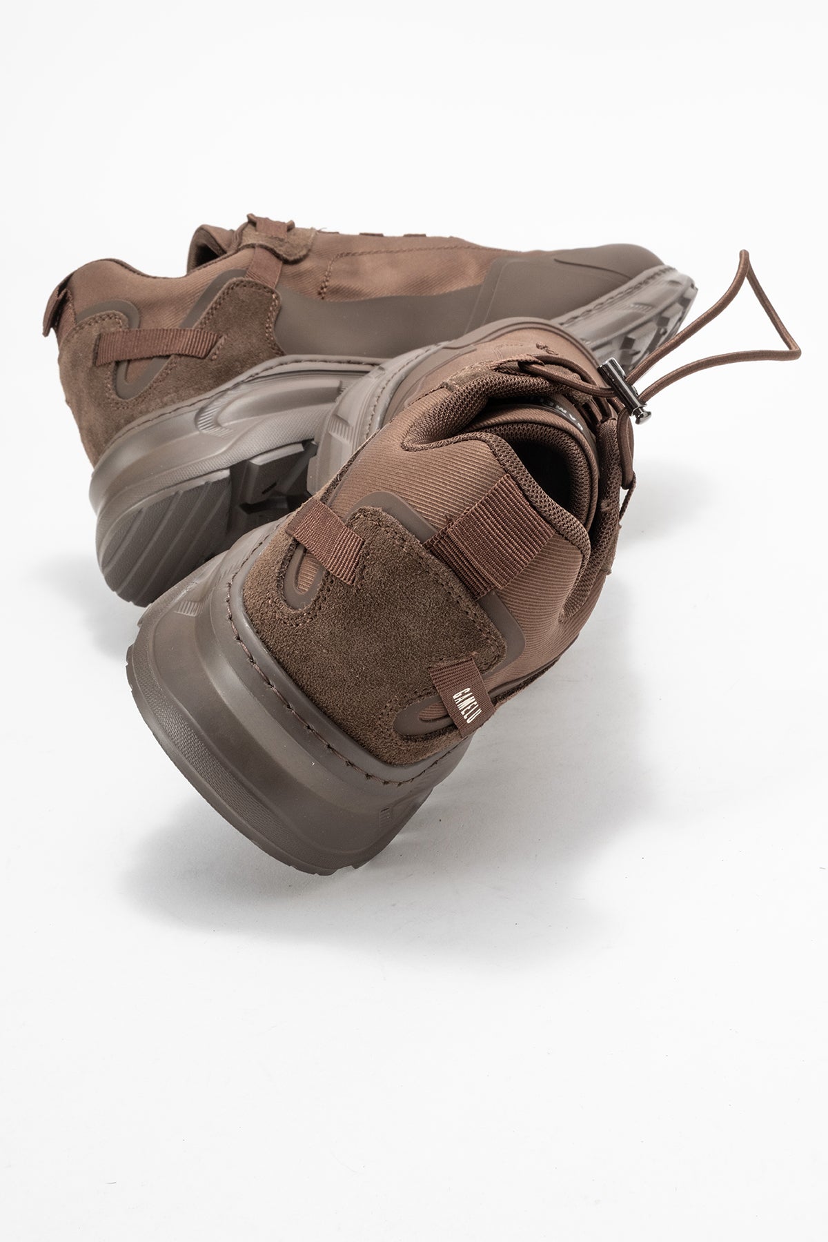 Erkek Kahve Lastik Bağcıklı Hava Tabanlı Sneaker Eusebio