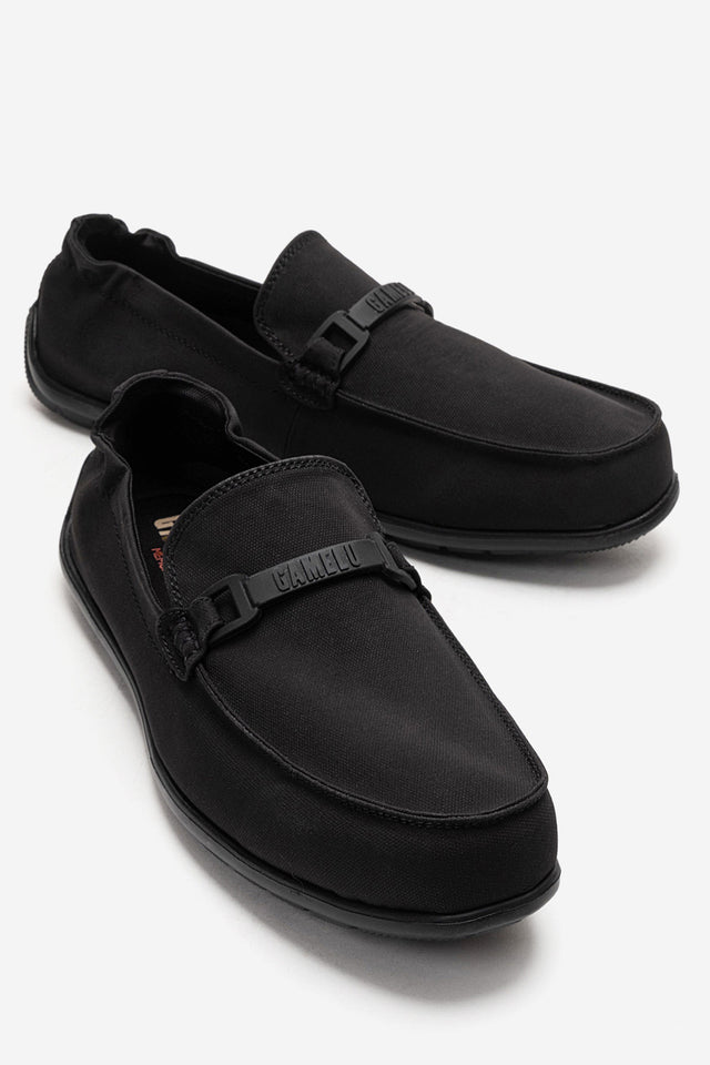 Erkek Siyah Tokalı Kauçuk Tabanlı Makosen Loafer Duarte