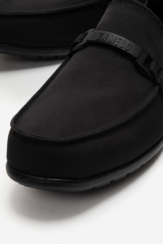 Erkek Siyah Tokalı Kauçuk Tabanlı Makosen Loafer Duarte