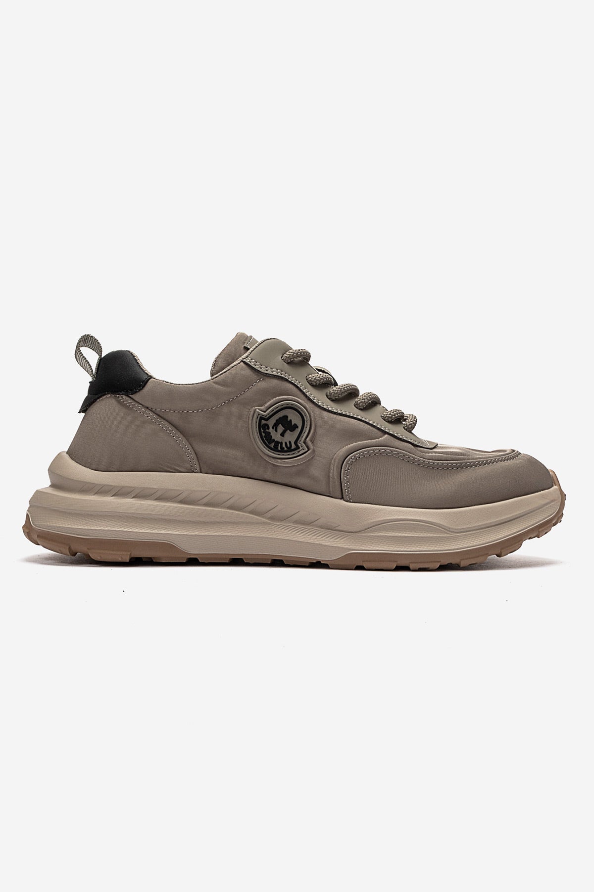 Erkek Haki Nubuk Bağcıklı Kalın Tabanlı Sneaker Günlük Ayakkabı Edgar