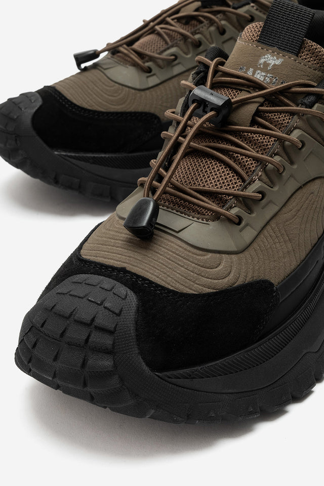 Erkek Kahve Lastik Bağcıklı Tırtıklı Taban Outdoor Sneaker Ezio