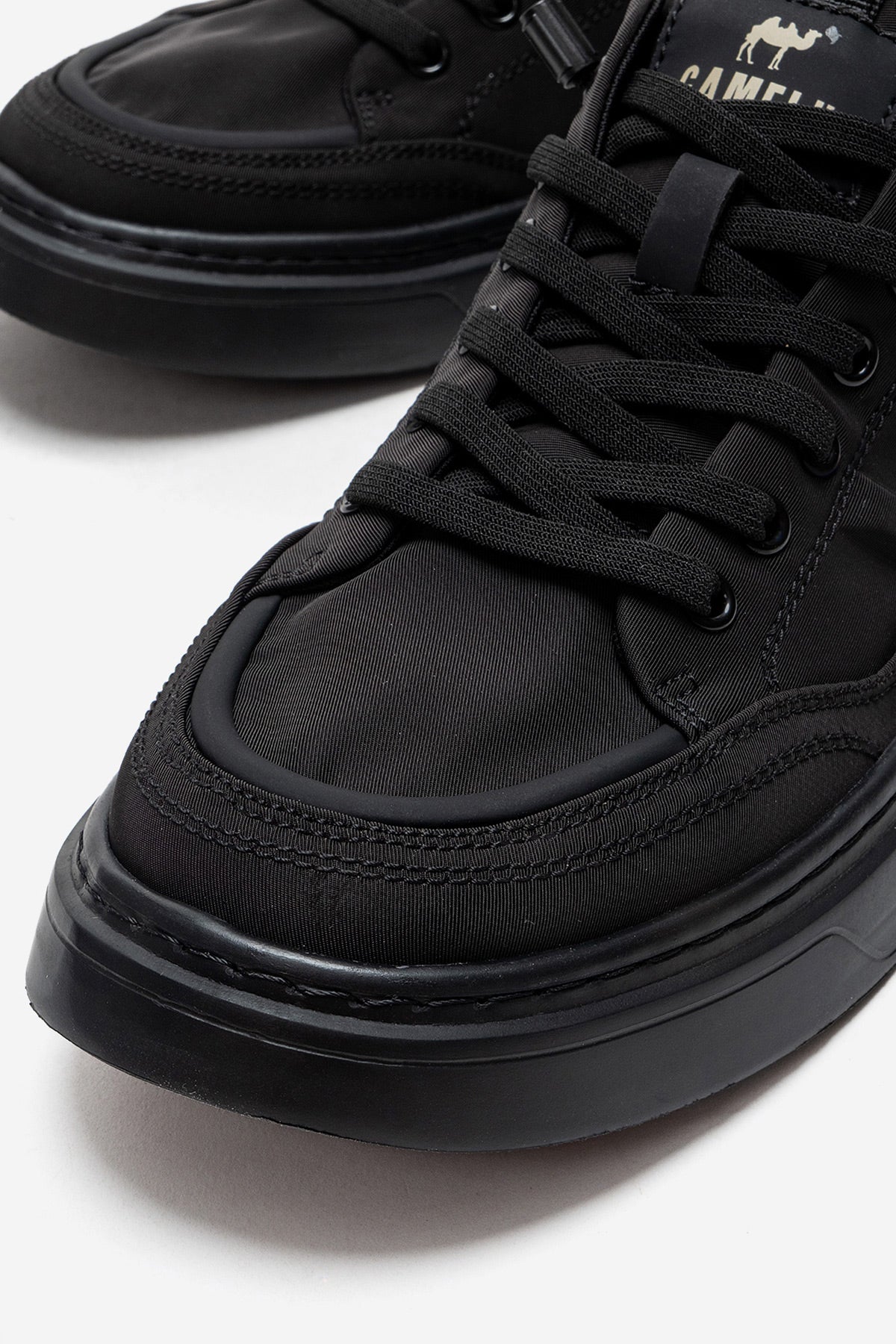 Erkek Siyah Bağcıklı Kalın Kauçuk Tabanlı Sneaker Donato