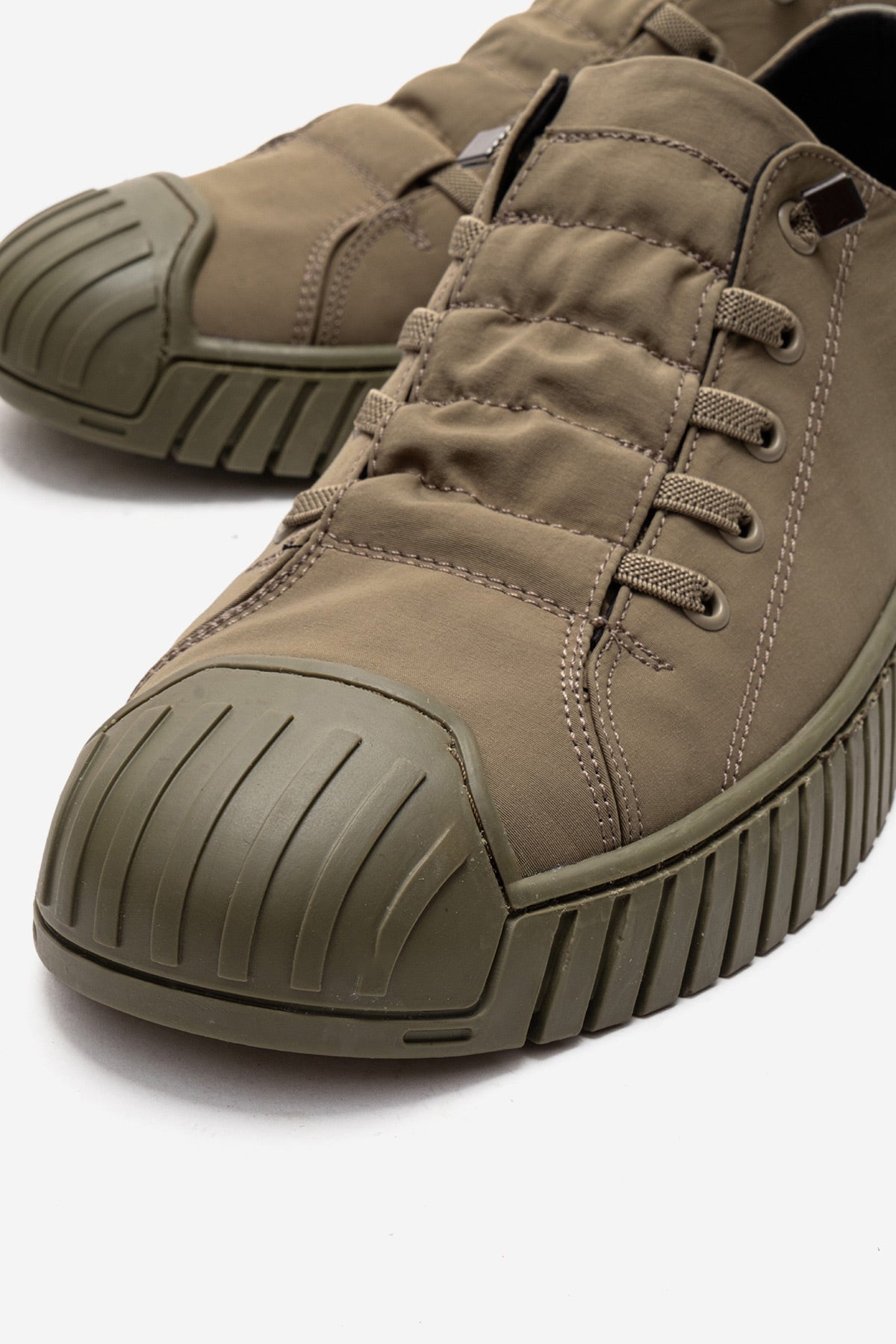 Erkek Haki Bağcıklı Kauçuk Burun Detaylı Kalın Tabanlı Sneaker Günlük Ayakkabı Cristiano