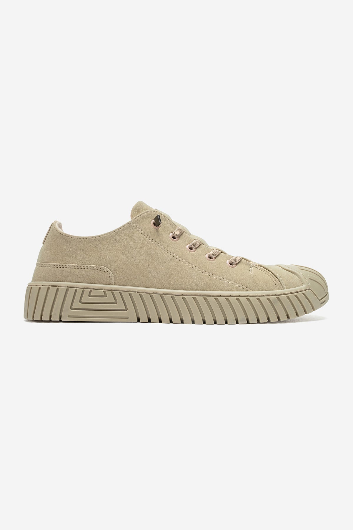 Erkek Bej Nubuk Bağcıklı Kauçuk Burunlu Günlük Sneaker Vigor
