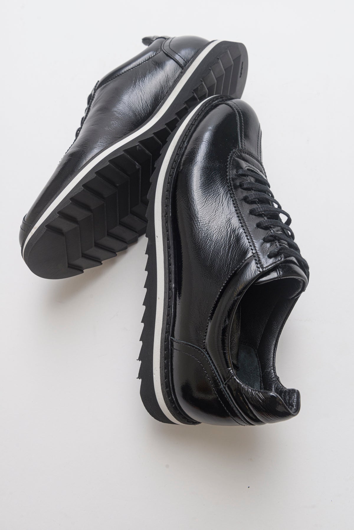 Erkek Hakiki Deri Siyahki Deri Haki Floter Bağcıklı Kauçuk Tabanlı Sneaker Günlük Ayakkabı Gilberto