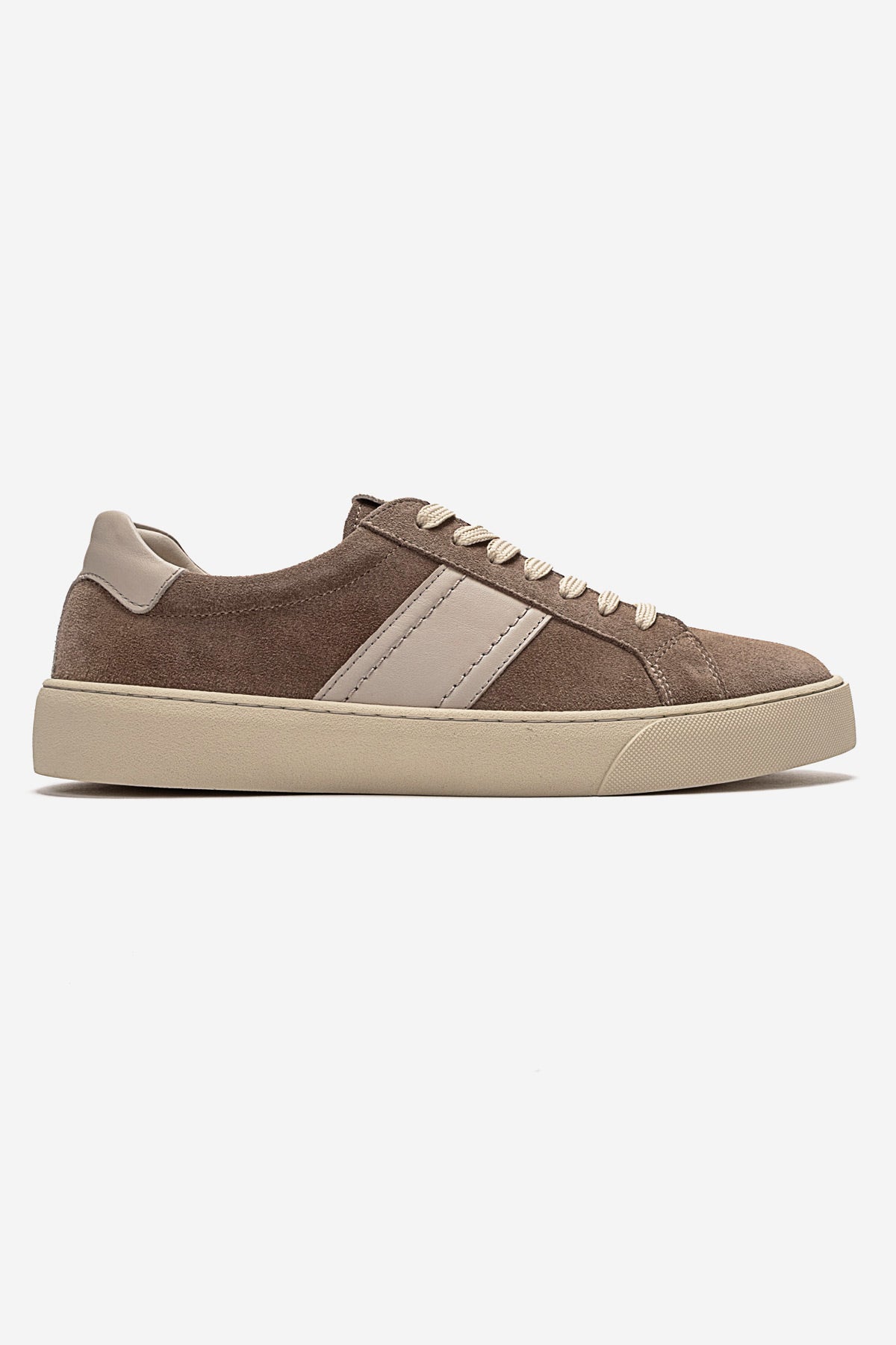 Erkek Hakiki Deri Vizon Süet Bağcıklı Kauçuk Tabanlı Sneaker Ayakkabı Martino