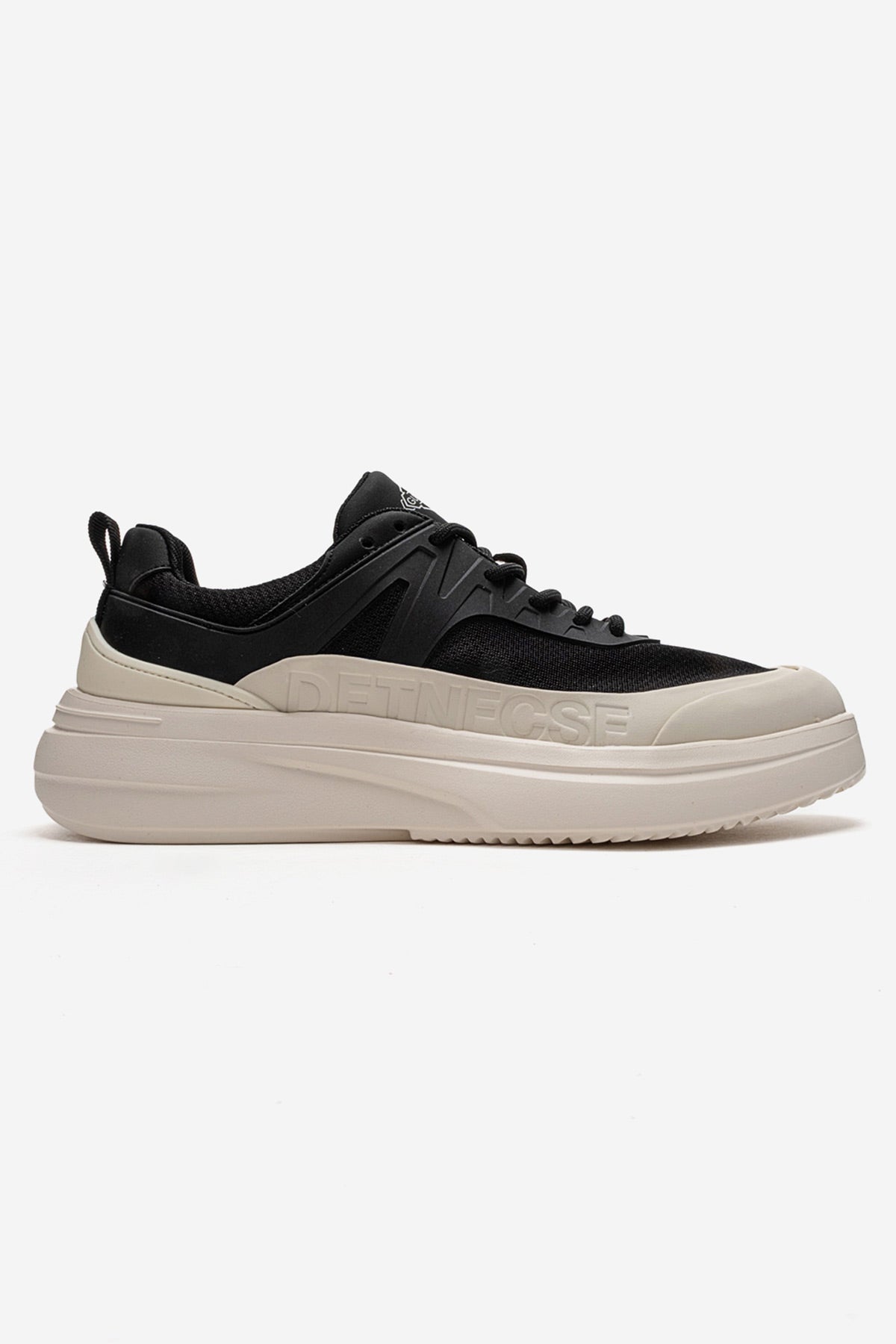 Erkek Siyah File Detaylı Bağcıklı Kalın Tabanlı Sneaker Günlük Ayakkabı Neo
