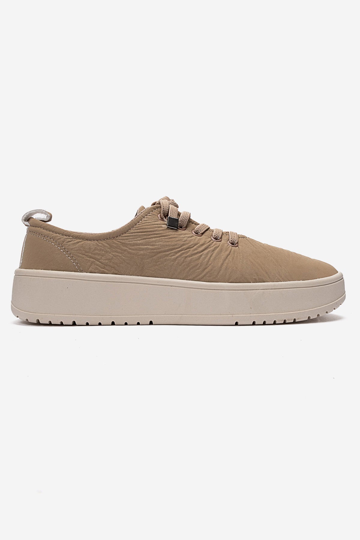 Kadın Bej Bağcıklı Hafif Tabanlı Günlük Sneaker Berta