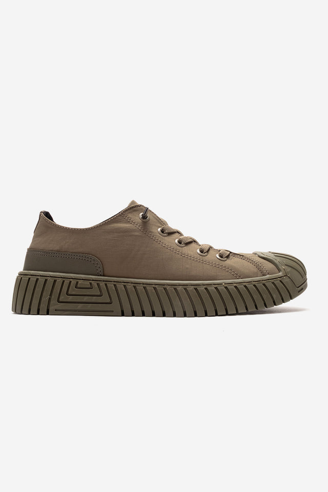 Kadın Haki Tekstil Bağcıklı Kalın Tabanlı Sneaker Günlük Ayakkabı Aveline