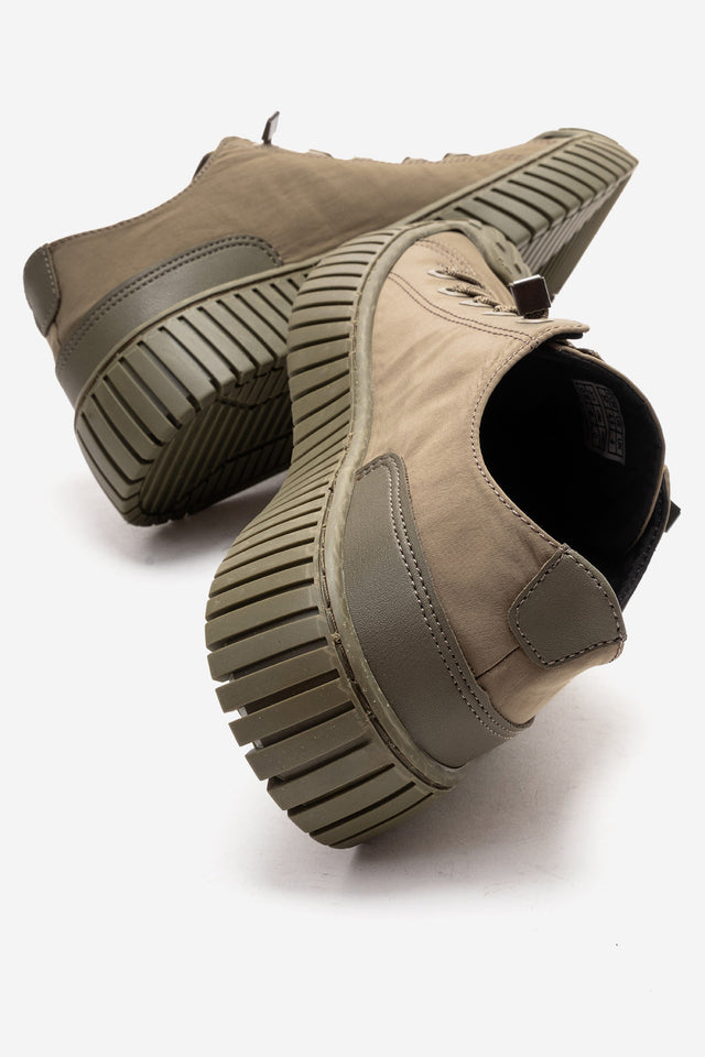 Kadın Haki Tekstil Bağcıklı Kalın Tabanlı Sneaker Günlük Ayakkabı Aveline