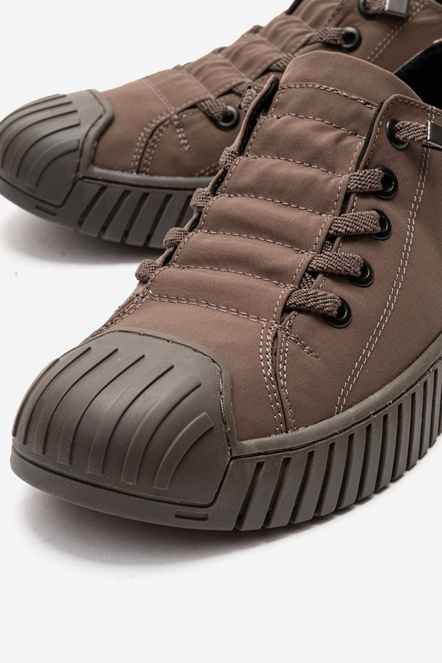 Kadın Kahve Tekstil Bağcıklı Kalın Tabanlı Sneaker Günlük Ayakkabı Aveline