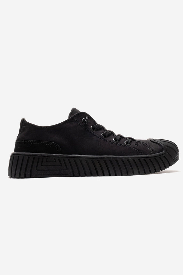 Kadın Siyah Tekstil Bağcıklı Kalın Tabanlı Sneaker Günlük Ayakkabı Aveline