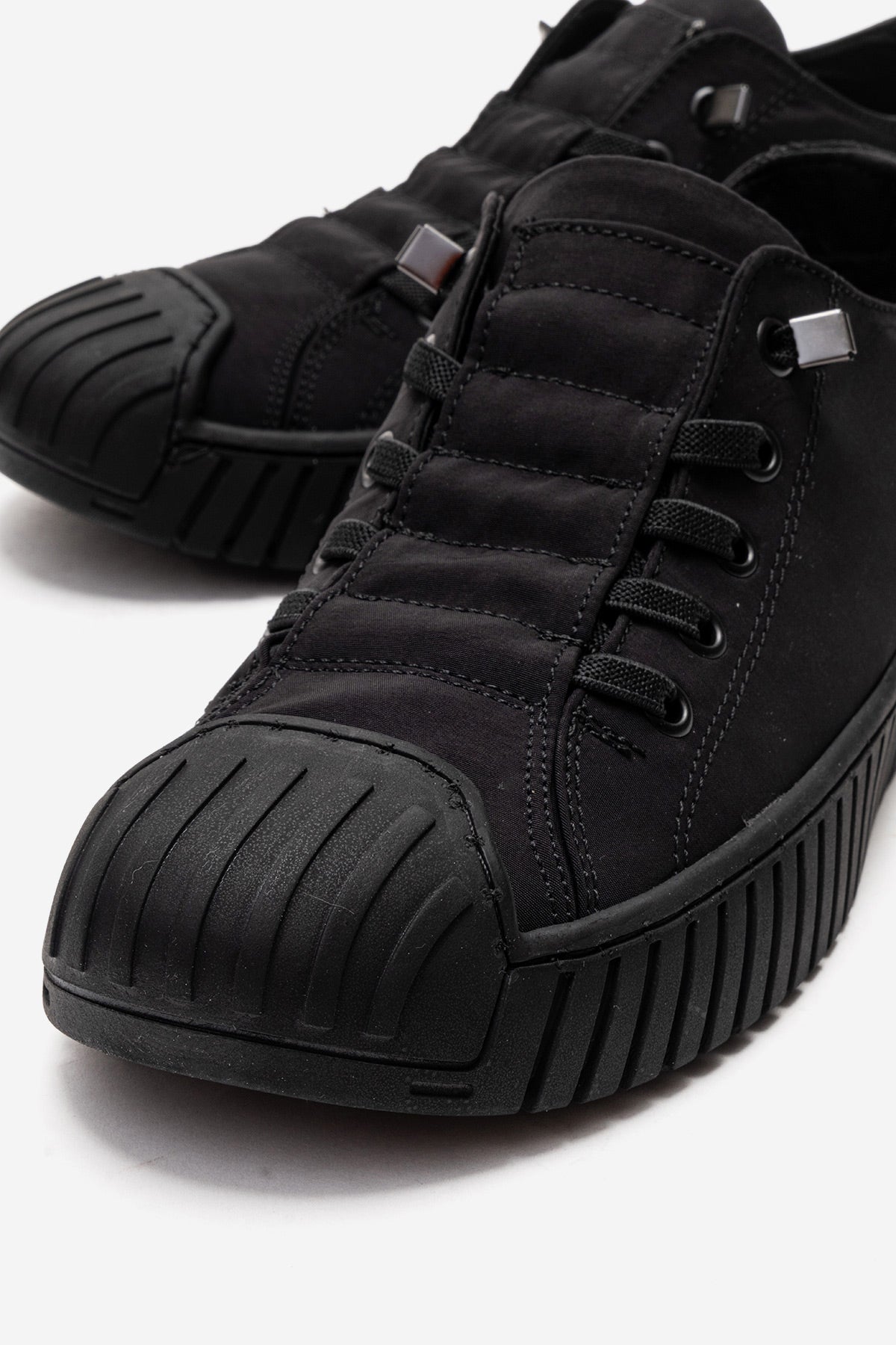 Kadın Siyah Tekstil Bağcıklı Kalın Tabanlı Sneaker Günlük Ayakkabı Aveline