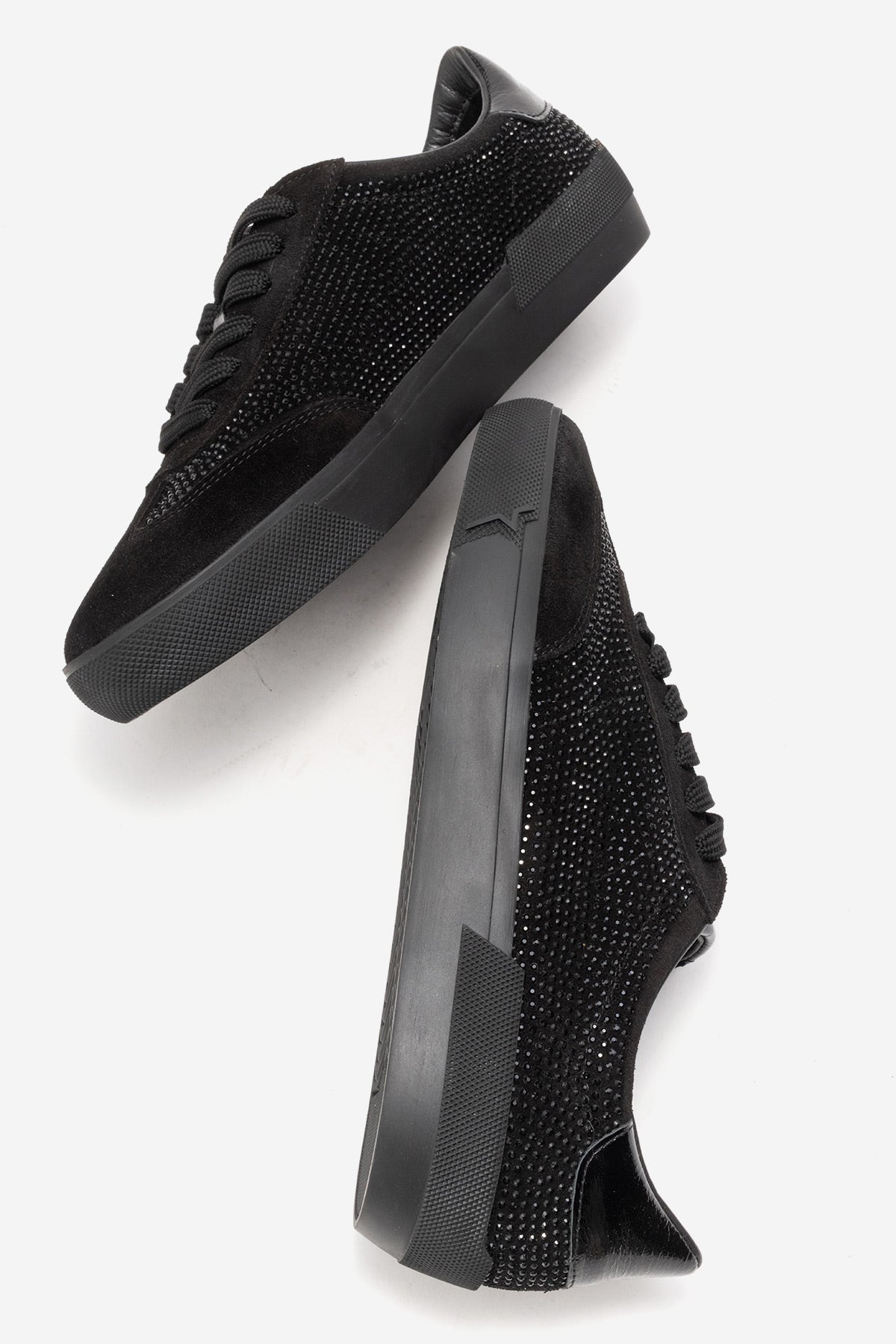 Kadın Hakiki Deri Siyah Detaylı Bağcıklı Kalın Taban Sneaker Günlük Ayakkabı Bria