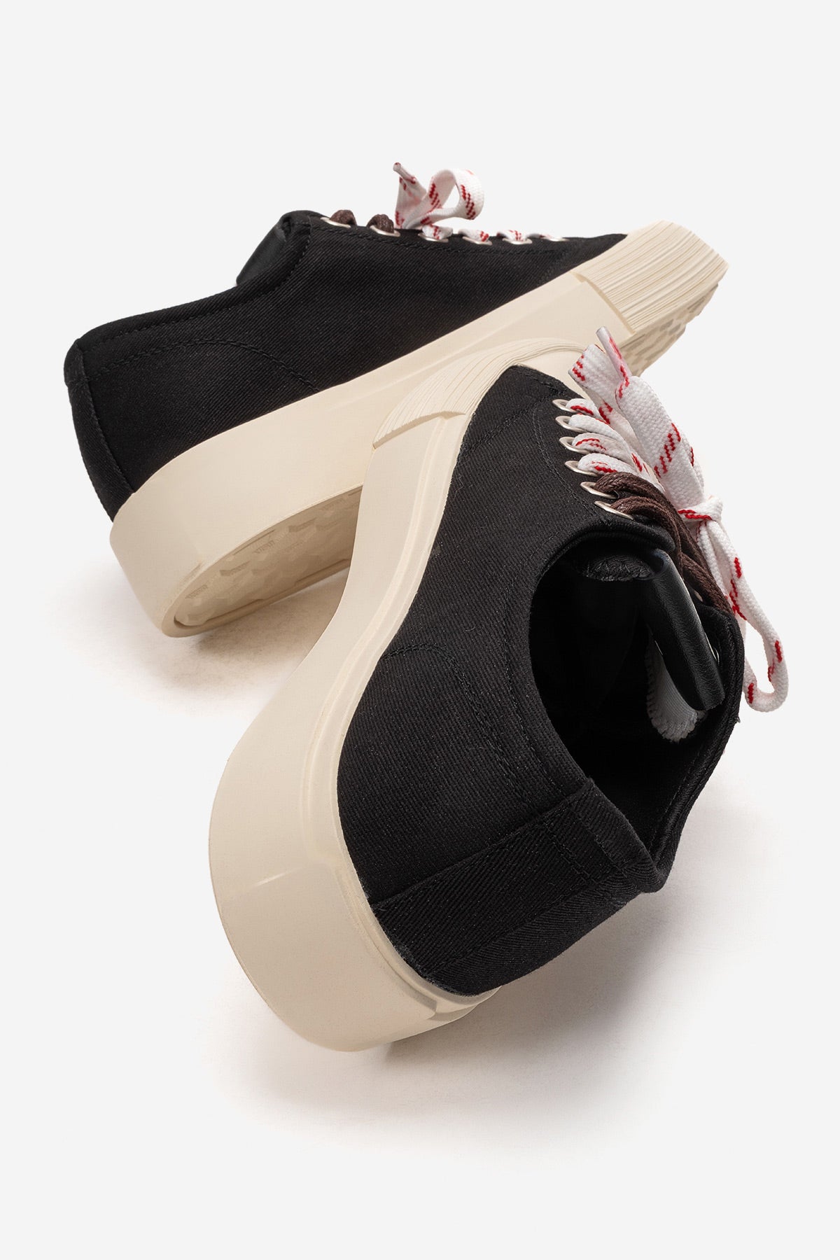 Kadın Siyah Bağcıklı Platformlu Kalın Taban Sneaker Ayakkabı Luna